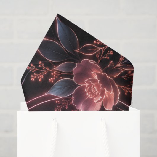 ロマンティックなネオンの花嫁入場門の光 薄葉紙 (ギフトバッグ)