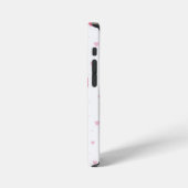 ロマンティックなハートの写真デザインとカスタムネーム iPhoneケース (左側面)