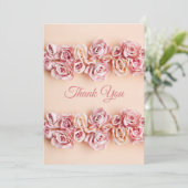 ロマンティックなバラのウェディングデザイン サンキューカード (スタンド正面)
