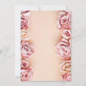 ロマンティックなバラのウェディングデザイン サンキューカード (裏面)