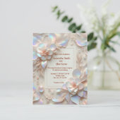 ロマンティックなバラの花の結婚式 ポストカード (スタンド正面)