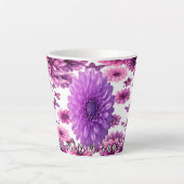 ロマンティックなバラの花 カフェラテマグ (正面)