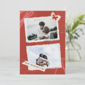 ロマンティックなバレンタインデーの写真コラージュカード シーズンカード (スタンド正面)