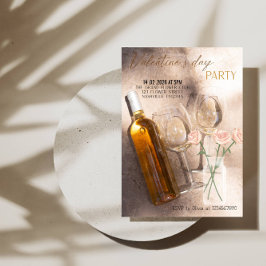 ロマンティックなバレンタインデーパーティー 招待状