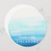 ロマンティックなパステル招待状 色鮮やか 招待状 (正面/裏面)