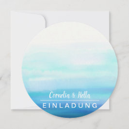 ロマンティックなパステル招待状 色鮮やか 招待状