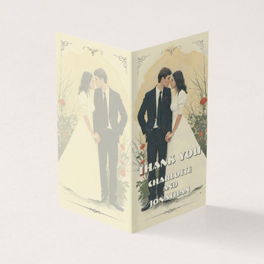 ロマンティックなビンテージ結婚式のカップルアート (外部)