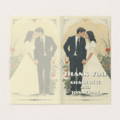 ロマンティックなビンテージ結婚式のカップルアート (外部フラット)