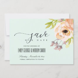 ロマンティックなピンクの桃色の頬紅 紫色の空の青の花 セーブザデート