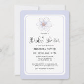 ロマンティックなライラックの花の ブライダルシャワー招待状 招待状 (正面)