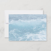 ロマンティックなラスティック ネイビー ウェディング RSVP カード (裏面)