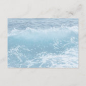 ロマンティックなラスティック ネイビー ウェディング RSVP カード (裏面)