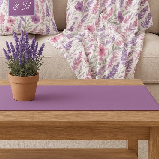 ロマンティックなリラの春デコレーション ショートテーブルランナー