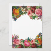 ロマンティックなヴィンテージのバラとブルーバードのウェディング 招待状 (裏面)