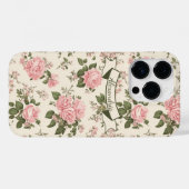 ロマンティックなヴィンテージのバラの花 フローラルパターン Case-Mate iPhoneケース (裏面 (横))
