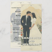 ロマンティックなヴィンテージ結婚式のカップルアート (正面/裏面)