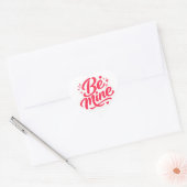 ロマンティックな円周率「Be Mine」ハートステッカー ハートシール (封筒)