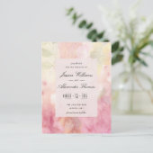 ロマンティックな夢のような花嫁の結婚式Save the Date 案内ポストカード (スタンド正面)