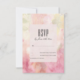 ロマンティックな夢のような花嫁RSVP 出欠カード