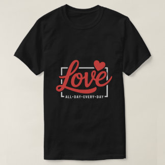 ロマンティックな愛の引用グラフィックTシャツ – 手書き文字  Tシャツ