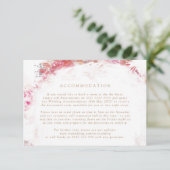 ロマンティックな春のピンクの花の宿泊施設 エンクロージャーカード (スタンド正面)