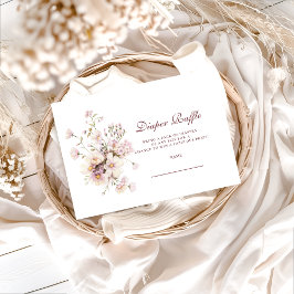 ロマンティックな春の花のベイビーシャワー ディッパー ラッフル エンクロージャーカード