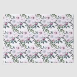 ロマンティックな春の花の水彩ティッシュペーパー 薄葉紙