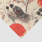 ロマンティックな桜着物カップルパターン (3) 薄葉紙 (詳細)