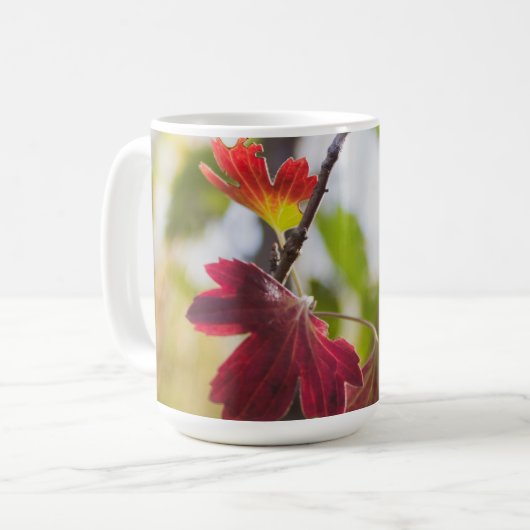 ロマンティックな樹々と花々 - ボタニカルファンタジーボホー コーヒーマグカップ (正面左)