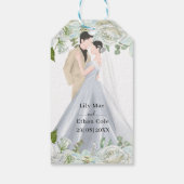 ロマンティックな水彩の結婚式 ギフトタグ (裏面)