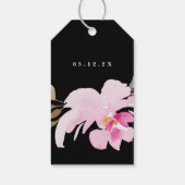 ロマンティックな水彩花ウェディング・ファバー ギフトタグ (裏面)