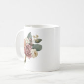 ロマンティックな水彩花嫁ブーケ コーヒーマグカップ (正面左)