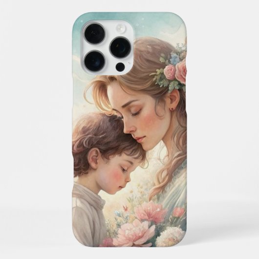ロマンティックな水彩iPhoneの壁紙 - の贈り物 iPhoneケース (裏面)