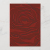 ロマンティックな深紅のバラの花をあしらったウェディングの詳細 エンクロージャーカード (裏面)