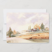 ロマンティックな秋のウェディング ディテール カード (裏面)