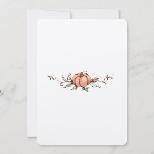 ロマンティックな秋の結婚式の招待状（保存版） セーブザデート (裏面)