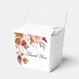 ロマンティックな秋の色のブライダルシャワー フェイバーボックス