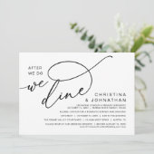 ロマンティックな結婚式のディナー　私たちが誓った後は食事を 招待状 (スタンド正面)