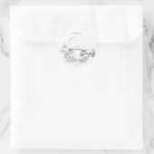ロマンティックな結婚式の手の感謝 ラウンドシール (バッグ)