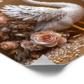 ロマンティックな結婚式の白鳥の愛のハーモニースカイアート 🦢💖☁️ ポスター (角)