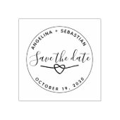ロマンティックな結婚式の【Save The Date】 ラバースタンプ (インプリント)