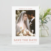 ロマンティックな結婚式延期通知フラットカード セーブザデート (スタンド正面)
