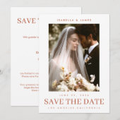 ロマンティックな結婚式延期通知フラットカード セーブザデート (正面/裏面)