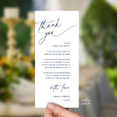 ロマンティックな結婚式披露宴ディナーの御礼カード プログラム