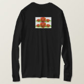 ロマンティックな美しい赤いバラの花束の写真 Tシャツ (デザイン裏面)