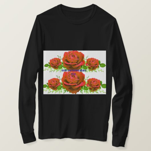 ロマンティックな美しい赤いバラの花束の写真 Tシャツ (デザイン正面)
