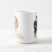 ロマンティックな花嫁と花婿 コーヒーマグカップ (中央)