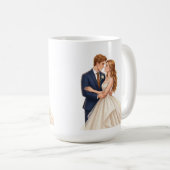 ロマンティックな花嫁と花婿 コーヒーマグカップ (正面右)
