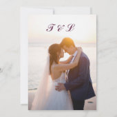 ロマンティックな花柄の結婚式招待状(写真付き) 招待状 (裏面)