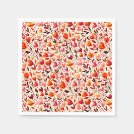 ロマンティックな花開き：バレンタインデー スタンダードカクテルナプキン